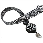 Retractable Ribbon Lanyard Zebra By Bonitas International