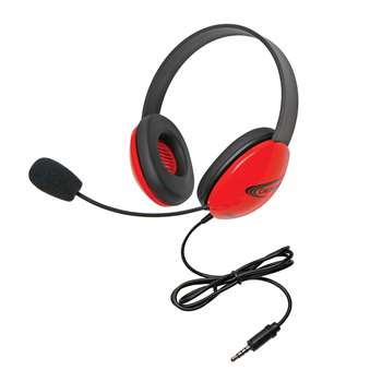 Headsets with Single 35Mm Plugs Red Listening 1St, CAF2800RDT