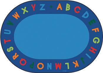 Alphabet Circletime Oval 6'x9' Carpet, Rugs For Kids