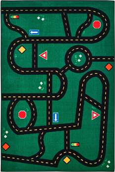 Go-Go Driving Rug Rectangle 3'x4'6" Carpet, Rugs For Kids