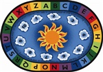 Isaiah 40:28 Circletime Rug Oval 6'9"x9'5" Carpet, Rugs For Kids