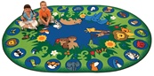 Circletime Garden of Eden Oval 6'9''x9'5" Carpet, Rugs For Kids