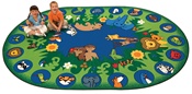 Circletime Garden of Eden Oval 8'3"x11'8" Carpet, Rugs For Kids