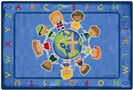 All God's Children Circletime Rug Rectangle 4'x6' Carpet, Rugs For Kids