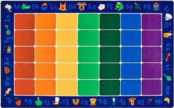 Fun with Phonics Seating Rug Rectangle 8'4"x13'4" Carpet, Rugs For Kids