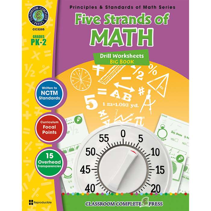 Drill Sheets Five Strands Of Math Big Book Gr Pk-2 Principles Math By Classroom Complete