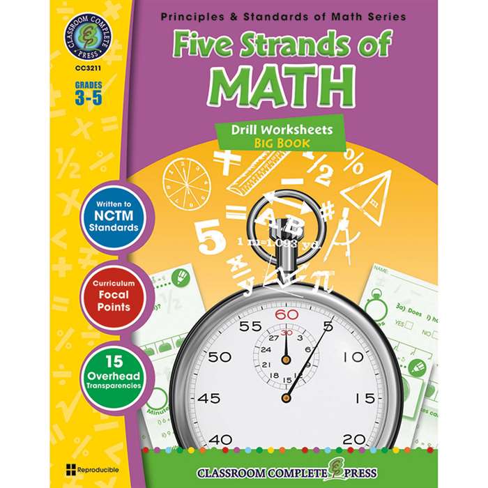 Drill Sheets Five Strands Of Math Big Book Gr 3-5 Principles Math By Classroom Complete