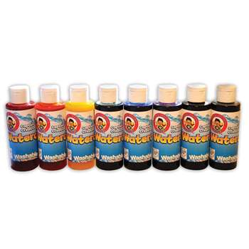 Captain Creative Washable Liquid Watercolors 8 Assorted 4Oz Ea By Certified Color