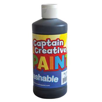 Captain Creative Black 16Oz Washable Paint By Certified Color