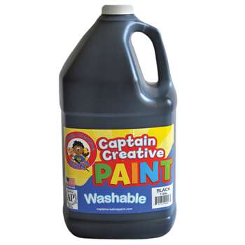 Captain Creative Black Gallon Washable Paint By Certified Color