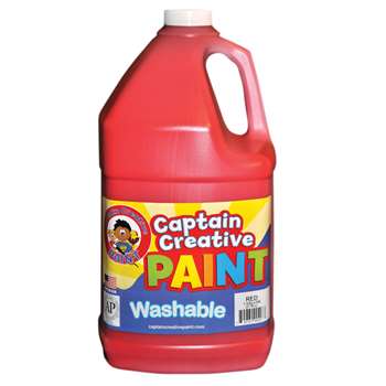 Captain Creative Red Gallon Washable Paint By Certified Color