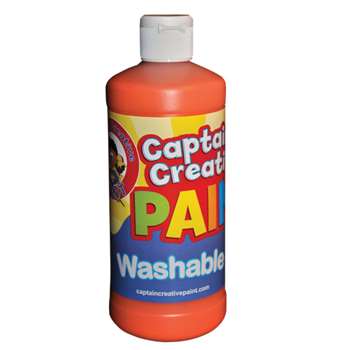 Captain Creative Orange 16Oz Washable Paint By Certified Color