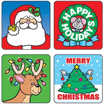Stickers Christmas 120/Pk Acid & Lignin Free By Carson Dellosa