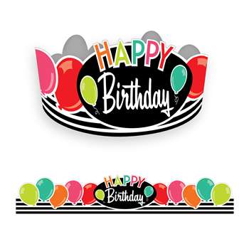 Brights Birthday Crowns Black White & Stylish, CD-101092