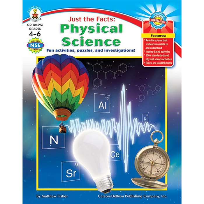 Just The Facts Physical Science Gr 4-6 By Carson Dellosa