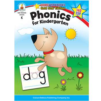 Phonics For Kindergarten Home Workbook Gr K By Carson Dellosa