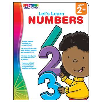 Lets Learn Numbers Spectrum Early Years By Carson Dellosa