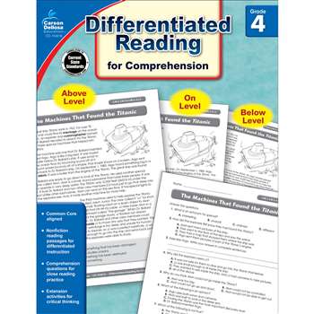 Shop Book 4 Differentiated Reading For Comprehension - Cd-104616 By Carson Dellosa