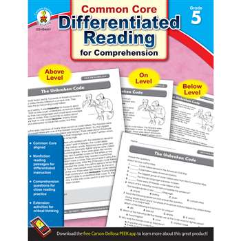 Shop Book 5 Differentiated Reading For Comprehension - Cd-104617 By Carson Dellosa