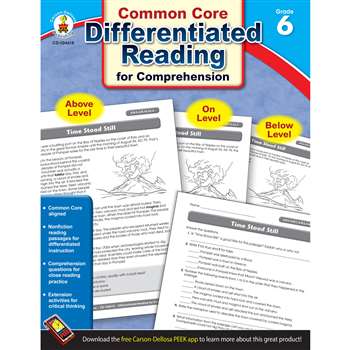 Shop Book 6 Differentiated Reading For Comprehension - Cd-104618 By Carson Dellosa