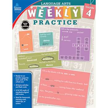 Weekly Practice Language Arts Gr 4, CD-104878