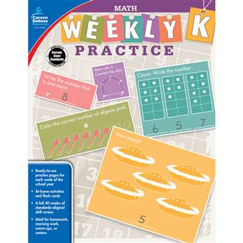 Weekly Practice Math Gr K, CD-104880