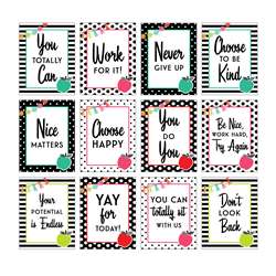 Black White & Stylish Brights Mini Poster Set, CD-106025