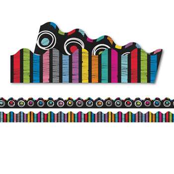Colorful Chalkboard Scalloped Border Two Sided, CD-108196