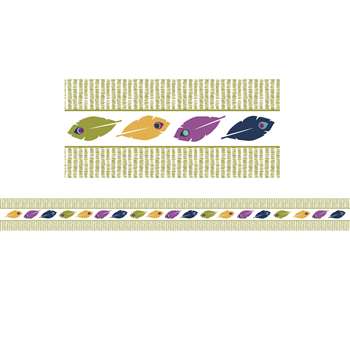 You-Nique Feather Stripe Straight Borders, CD-108250