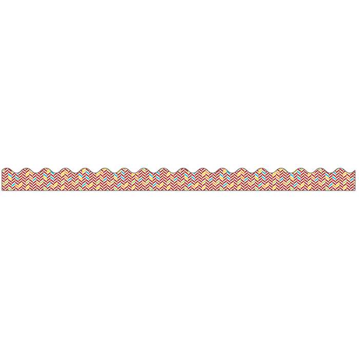 Hipster Herringbone Scalloped Borders, CD-108266