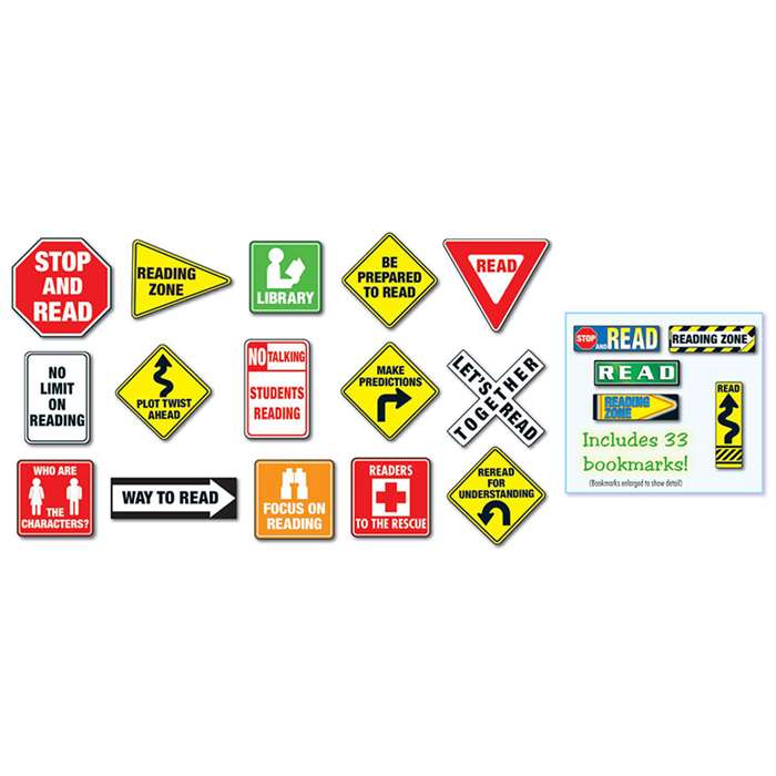 Reading Road Signs Bulletin Board Set By Carson Dellosa