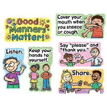 Good Manners Matter Mini Bulletin Board Set By Carson Dellosa