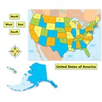 United States Map Quick Stick Bulletin Board Set, CD-110168