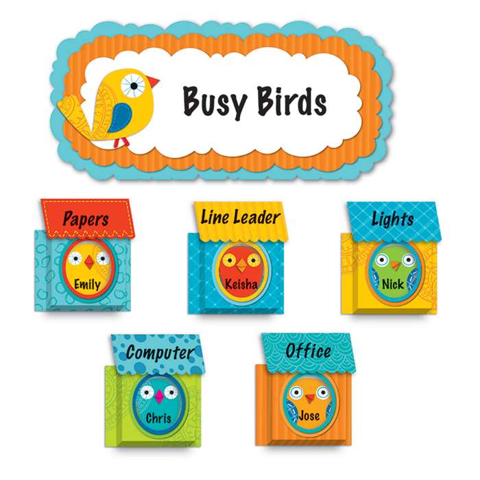 Boho Birds & Birdhouses Bulletin Board Set By Carson Dellosa