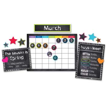 Stars Calendar Bulletin Board Set School Girl Styl, CD-110404