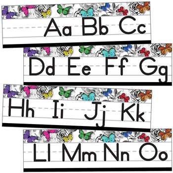 Alphabet Line Manuscript Mini Bulletin Board St Wo, CD-110428