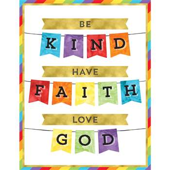 Be Kind Have Faith Love God Chart, CD-114283