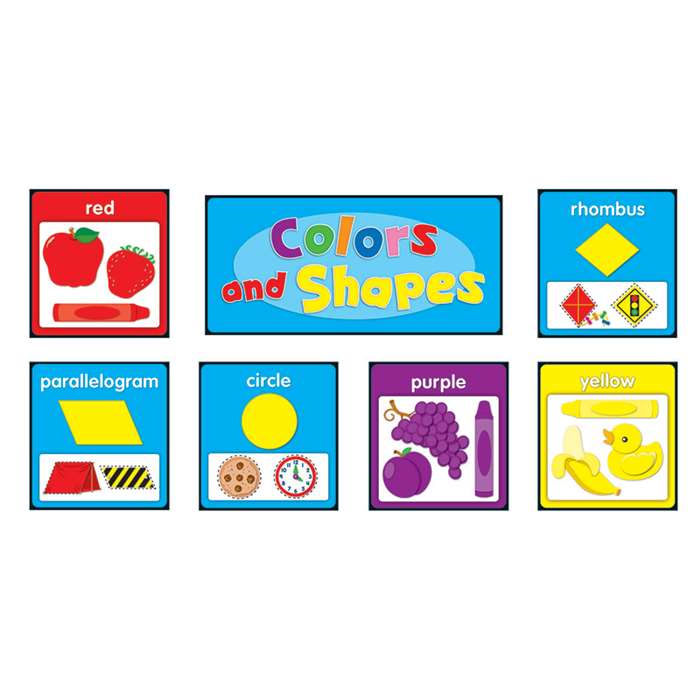 Colors And Shapes Quick Stick Bulletin Board Set Gr Pk-2 By Carson Dellosa