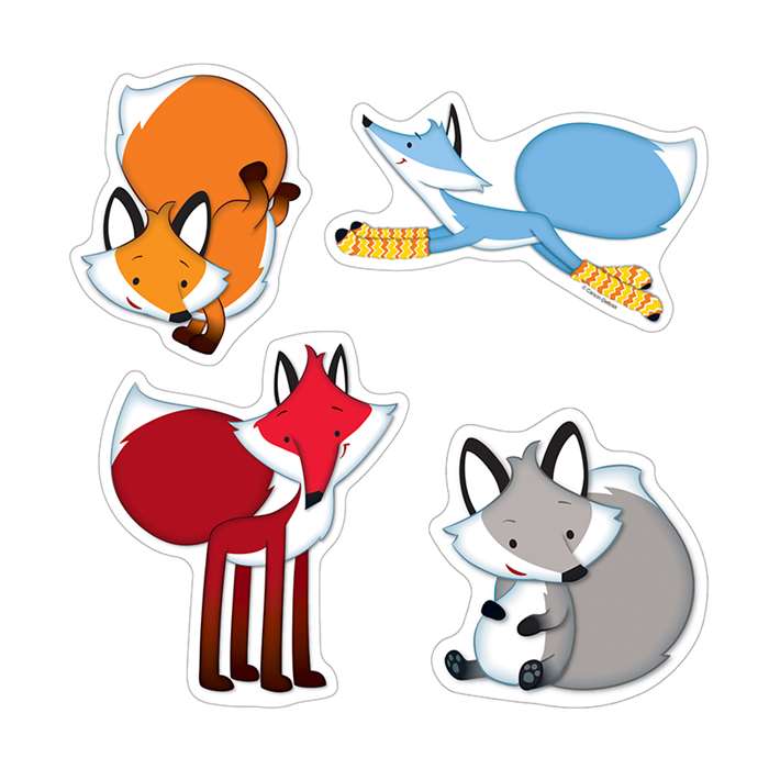 Playful Foxes Colorful Cut Outs, CD-120164