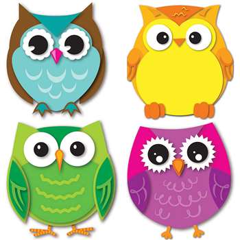 Colorful Owls Cut Outs, CD-120195