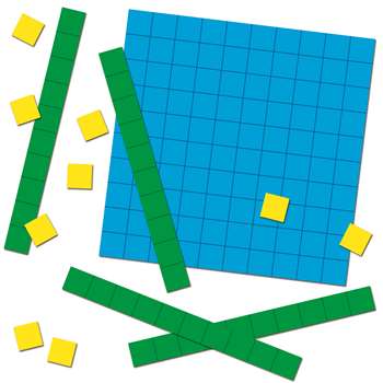 Base Ten Blocks Colorful Cut Outs Gr K-5, CD-120497