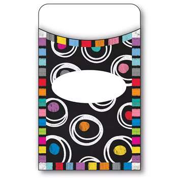 Colorful Chalkboard Library Pockets, CD-121008