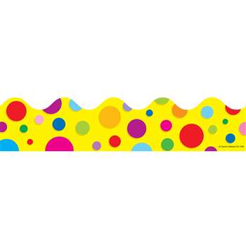 Border Colorful Dots Scalloped By Carson Dellosa