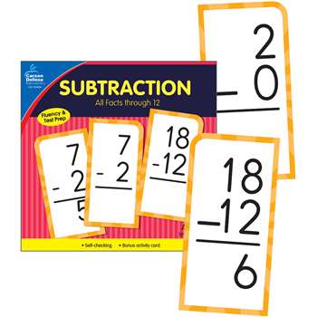 Subtract Facts Thru 12 Flash Cards, CD-134054