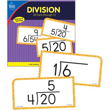Division Facts Thru 12 Flash Cards, CD-134056