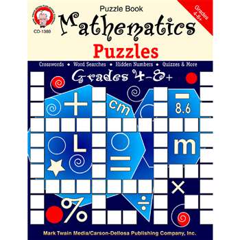 Mathematics Puzzles Gr 4-8 By Carson Dellosa