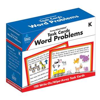 Task Cards Word Problems Gr K, CD-140100