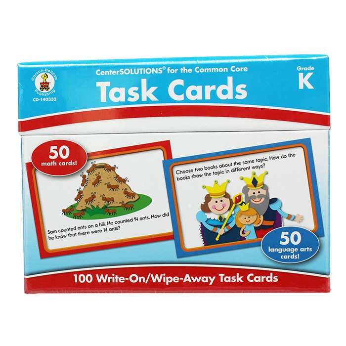 Center Solutions Task Cards Gr K By Carson Dellosa