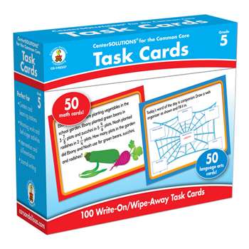 Center Solutions Task Cards Gr 5 By Carson Dellosa