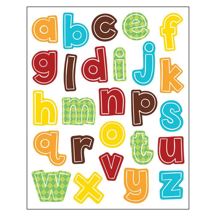 Hipster Alphabet Lowercase Shape Stickers, CD-168212